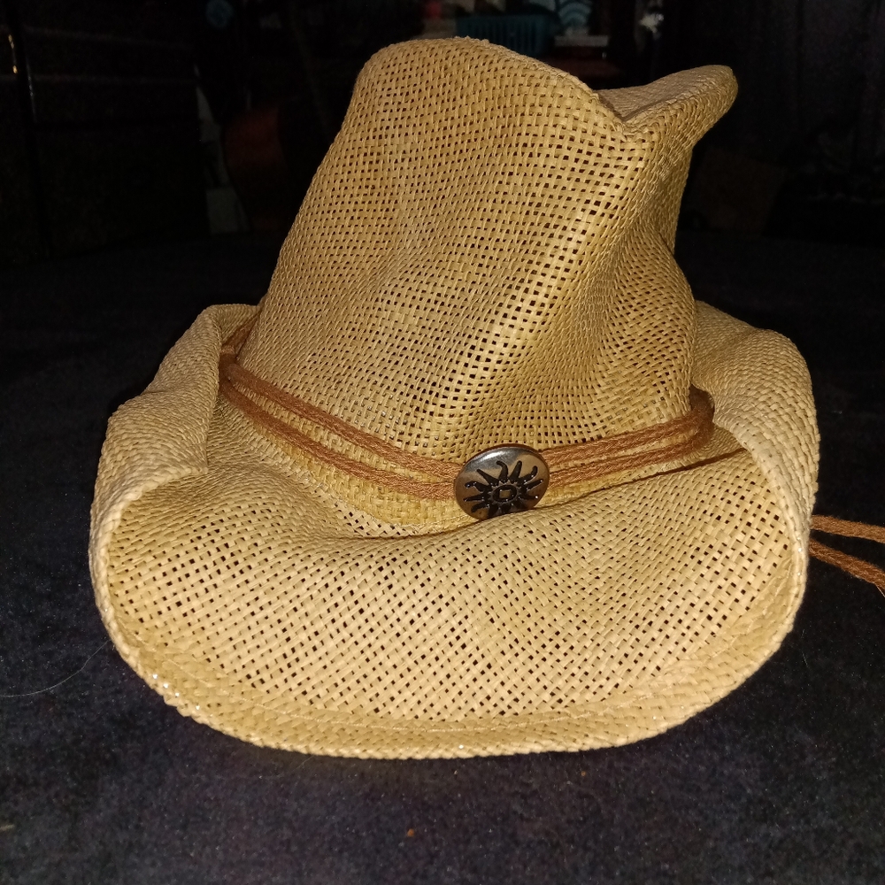 New Tan Straw Cowboy Hat
